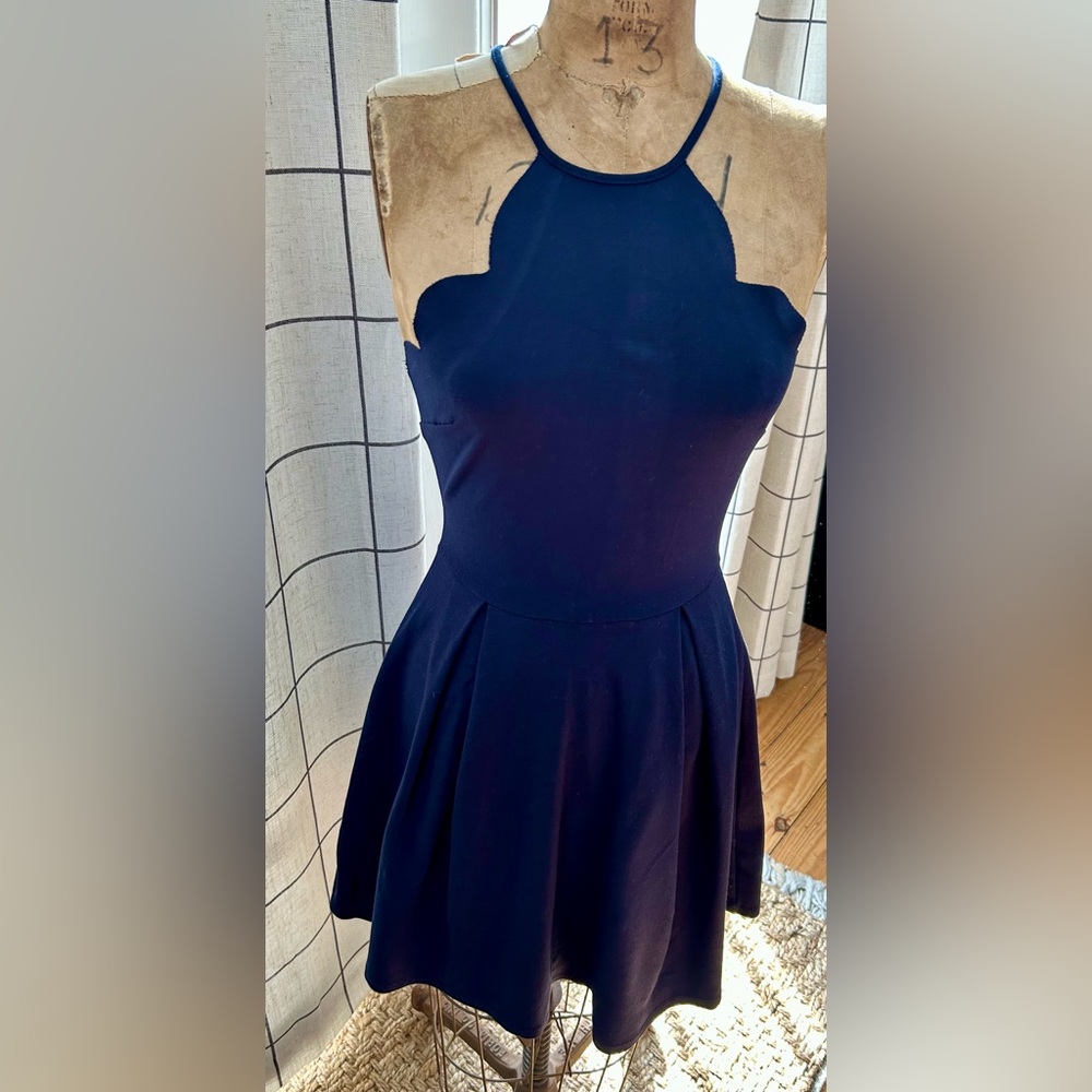 Elegant Navy Blue Women's Dress